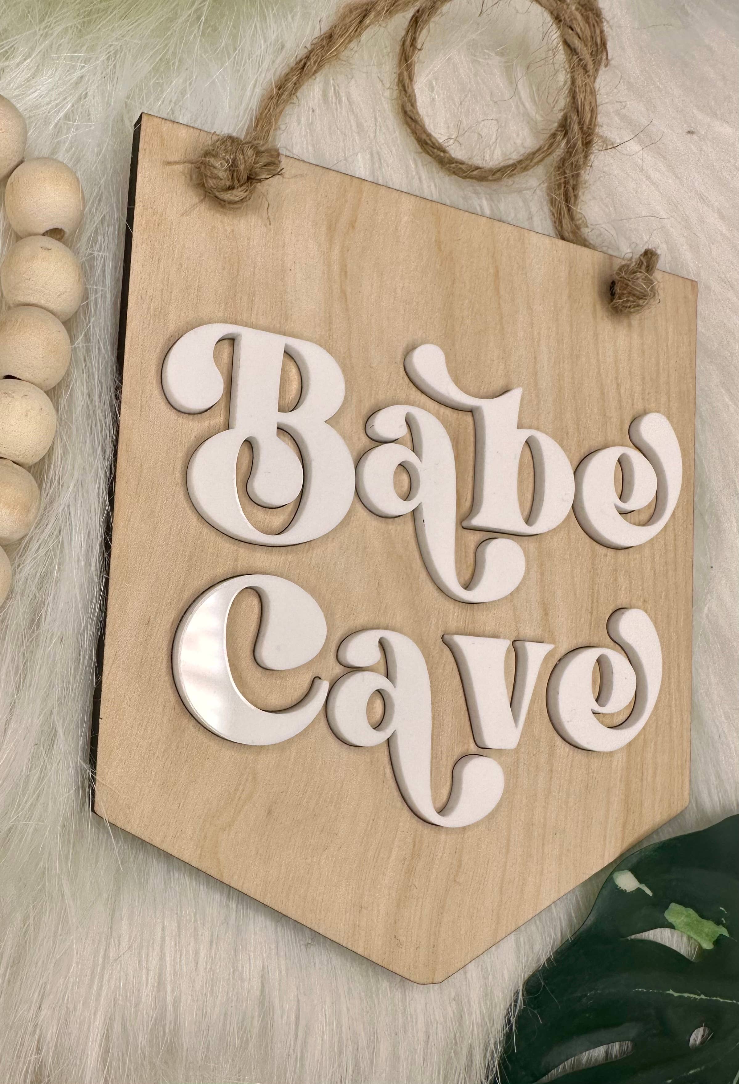 Xtina’s Craft Corner – wholesale Door hanger – Babe Cave Door Hanger1