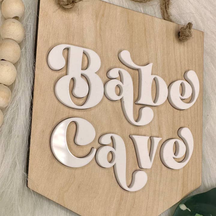 Xtina’s Craft Corner – wholesale Door hanger – Babe Cave Door Hanger1