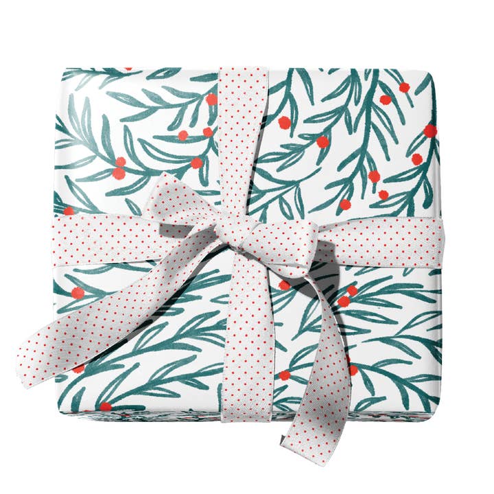 Ramus & Co. – Engroshandel Gavepapir – Wreath Swirl Gaveindpakning Dobbeltsidet