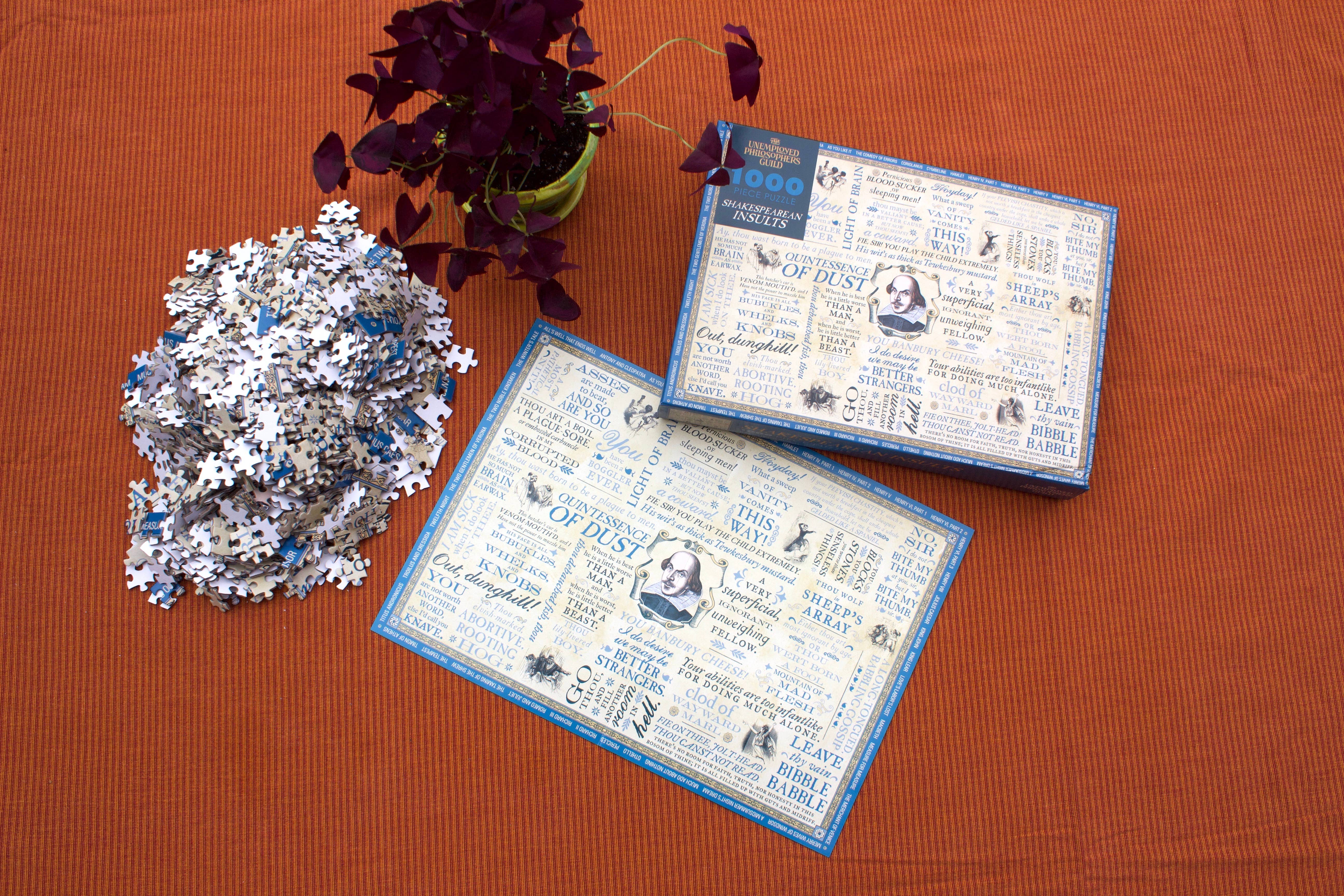 Unemployed Philosophers Guild - Wholesale Puzzle - Adult - Shakespearean Insults Puzzle2