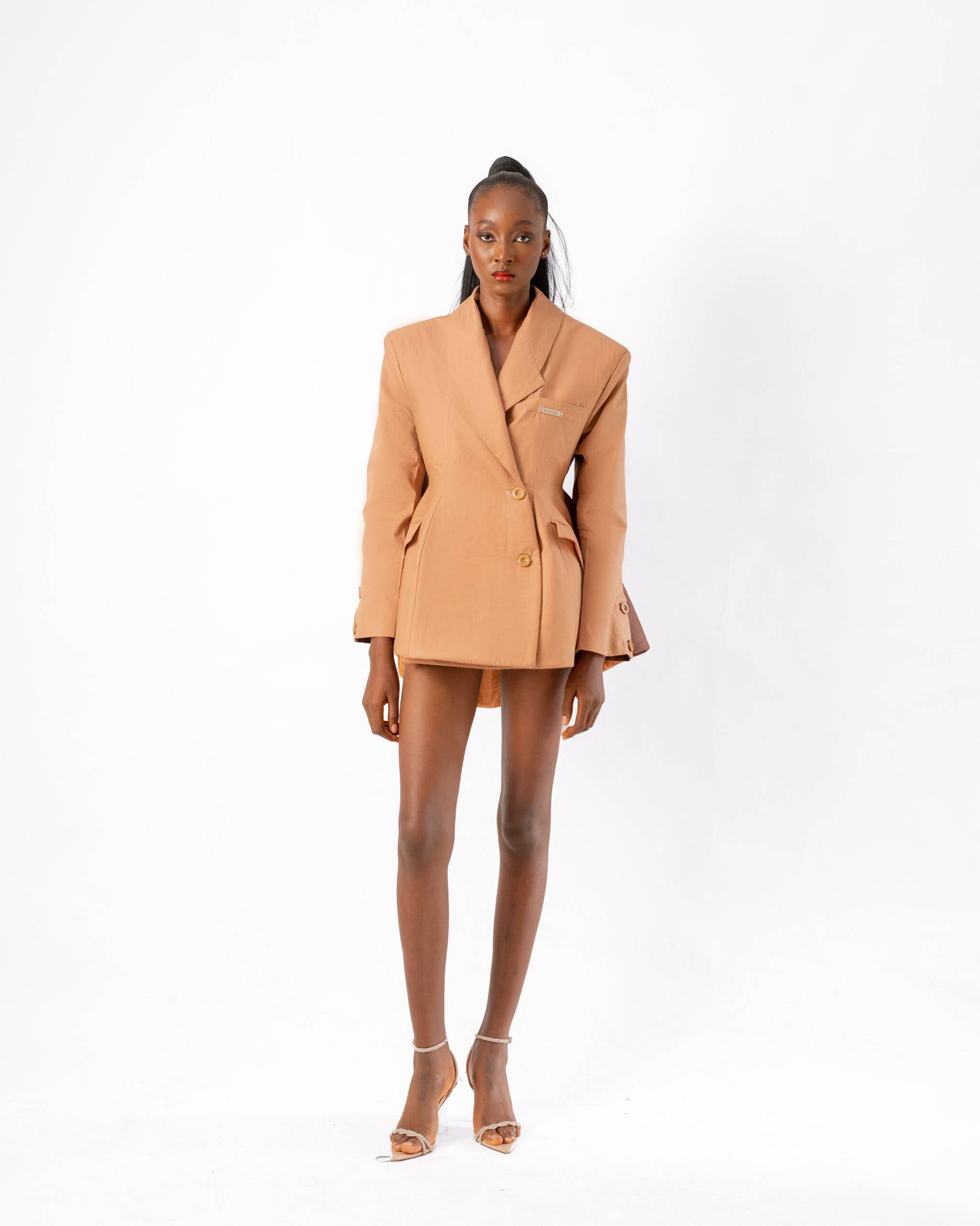 Joseph Ejiro - Vente Blazer – femme - Veste beige en coton - Blazer épuré et structuré pour femme5