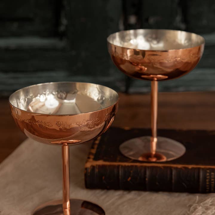 Coppermill Kitchen LLC - Wholesale Cocktail/Liquor Glass - Coppermill Kitchen Vintage Inspired Coupe Glass