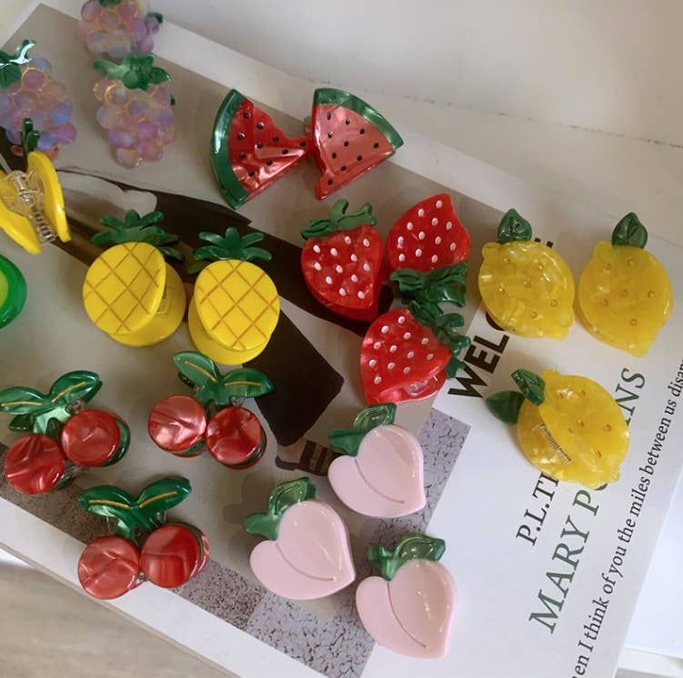Assorted Adorable Mini Fruit Hair Claws (DEKARI) for wholesale on Faire0