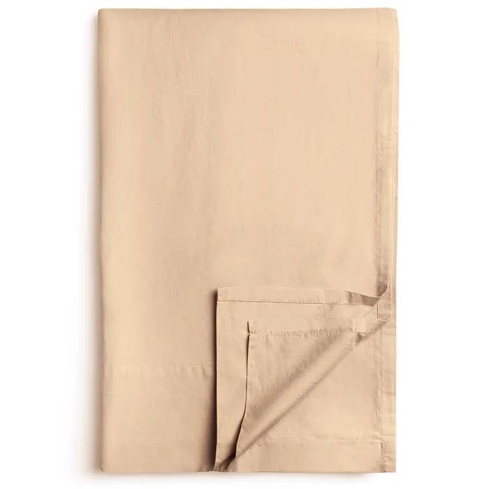 Sunset Sand Queen Brushed Percale Flat Sheet for wholesale by Bombacio