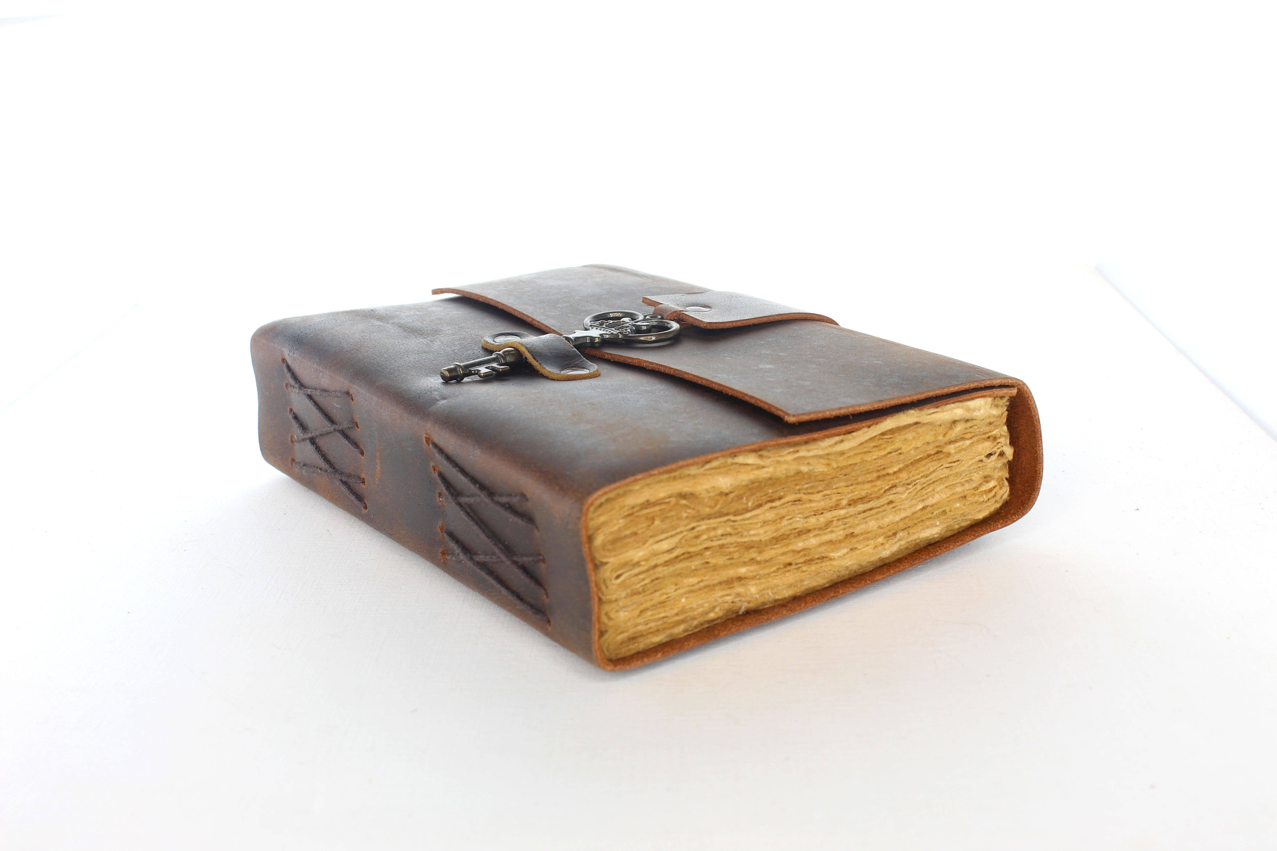 HHH Designs – wholesale Journal och dagbok – Präglad läderdagbok med nyckellås3