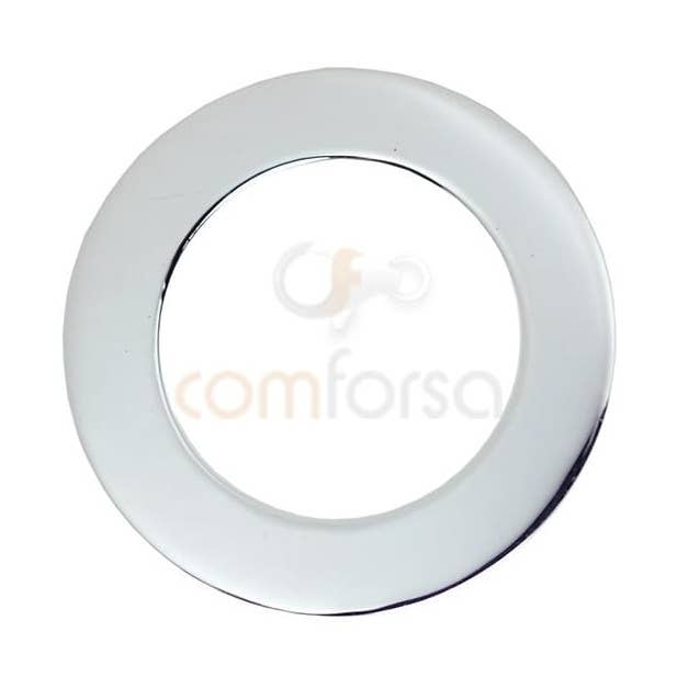 Sterling silver 925 flat jump ring 35mm for wholesale by COM FORSA SL