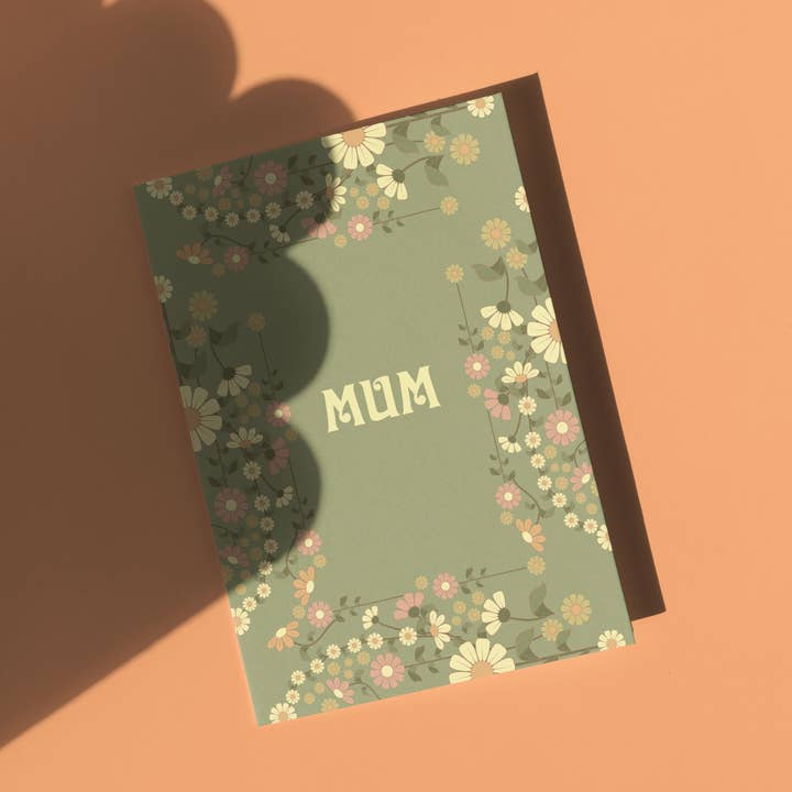 Mum Soft Florals-Retro Greeting Card and other Purchase Wholesale mum card. Free Returns & Net 60 Terms on Faire trending on Faire.