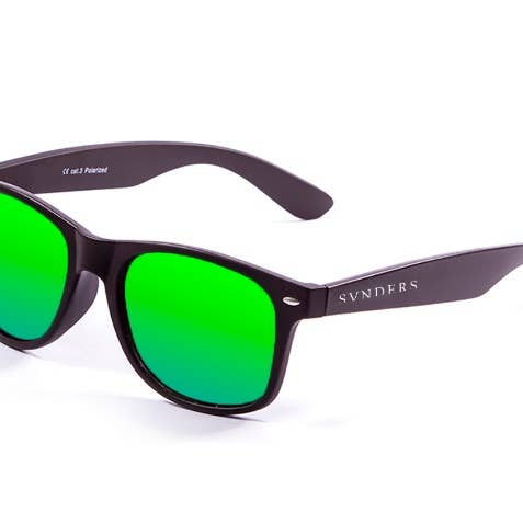 BEACH matte black with revo green for wholesale by Sunpers Sunglasses