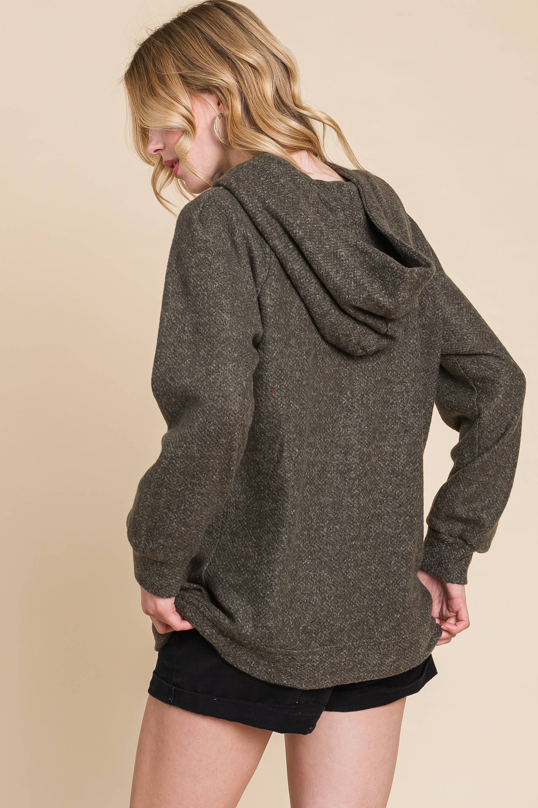 Emerald Collection – wholesale Hoodie – Women's – ETK-8164 Solid Macaroon Knit Hoodie18