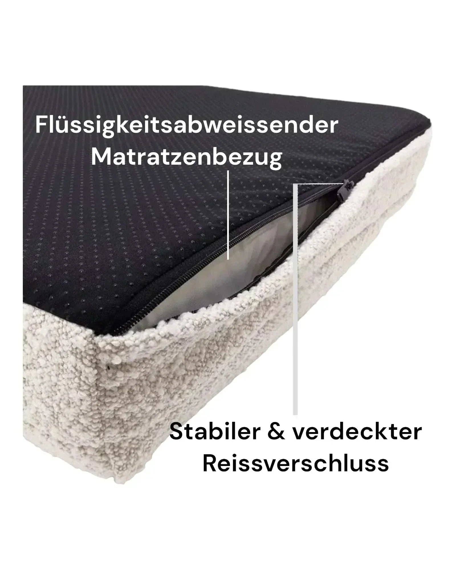 vit Hundbädd Barklay storlek L med boucléöverdrag för wholesale på Faire9