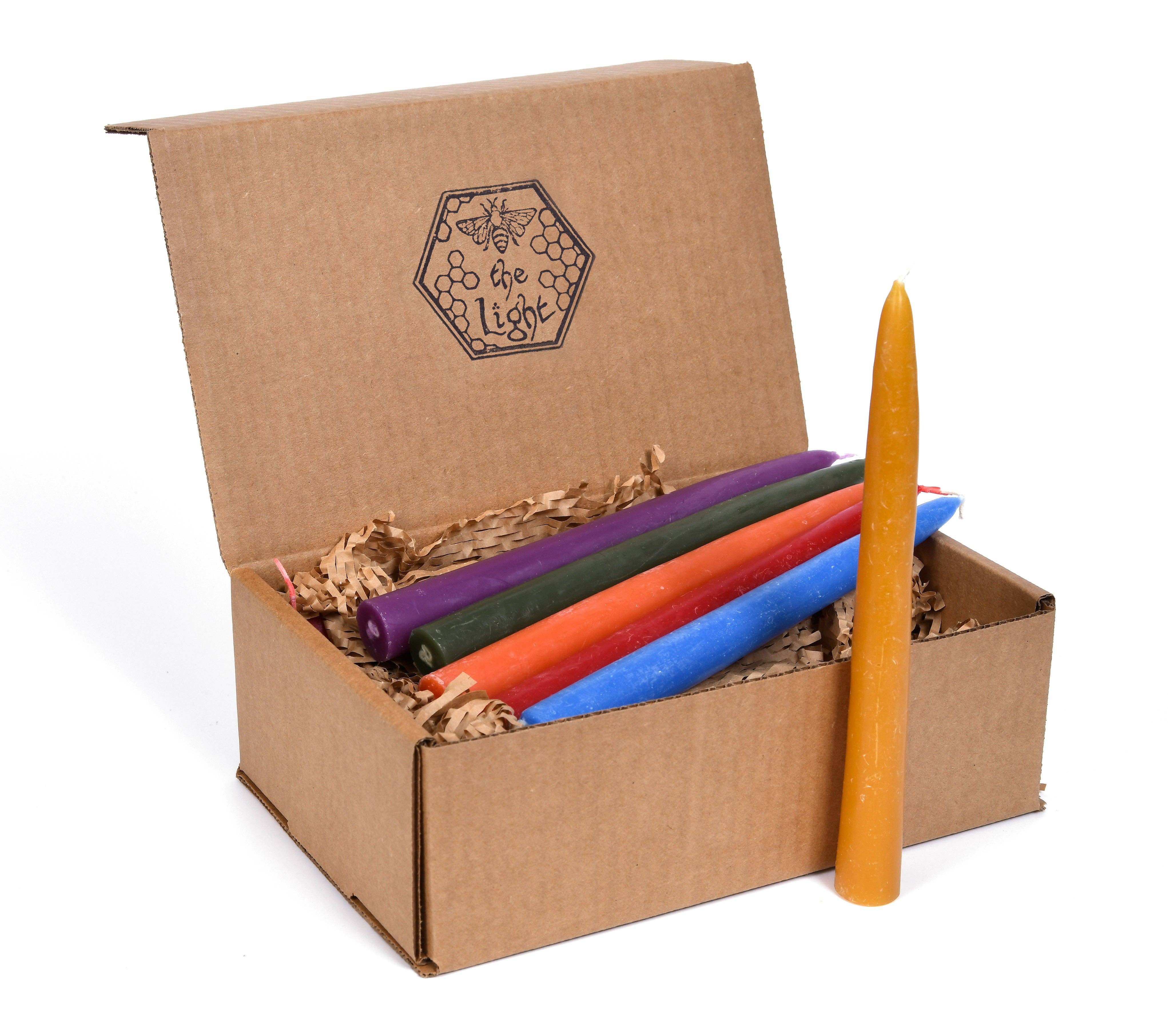 BeeTheLight - Vente Bougies/bougeoirs coniques - Bougie en cire d’abeille pure 100 % style effilé trempée 21,3 cm x 2,2 cm, à l’unité28