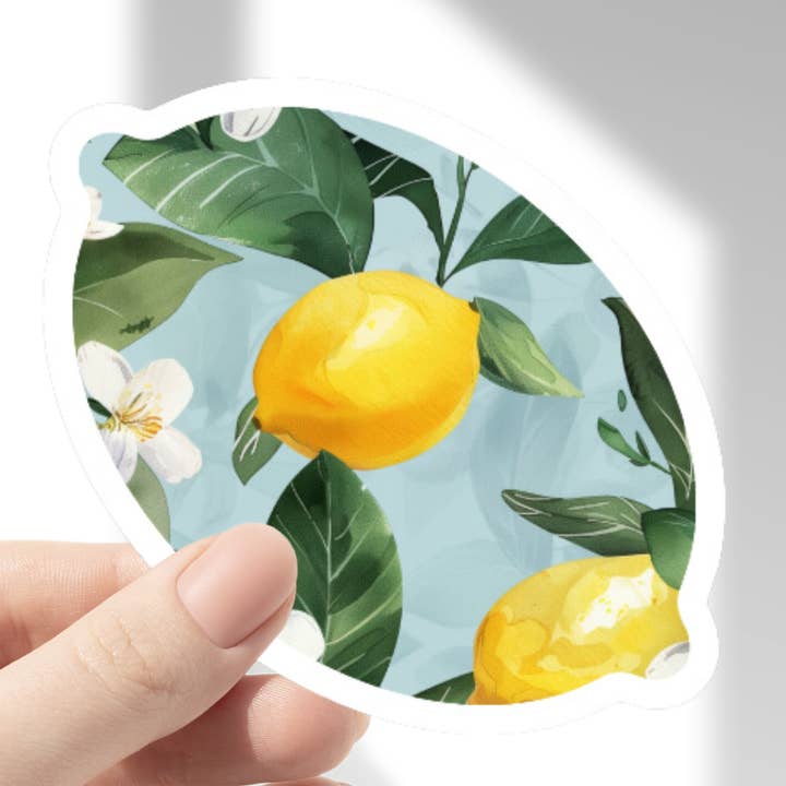 Autocollant floral Summer Lemon pour la vente par Handmade Hope