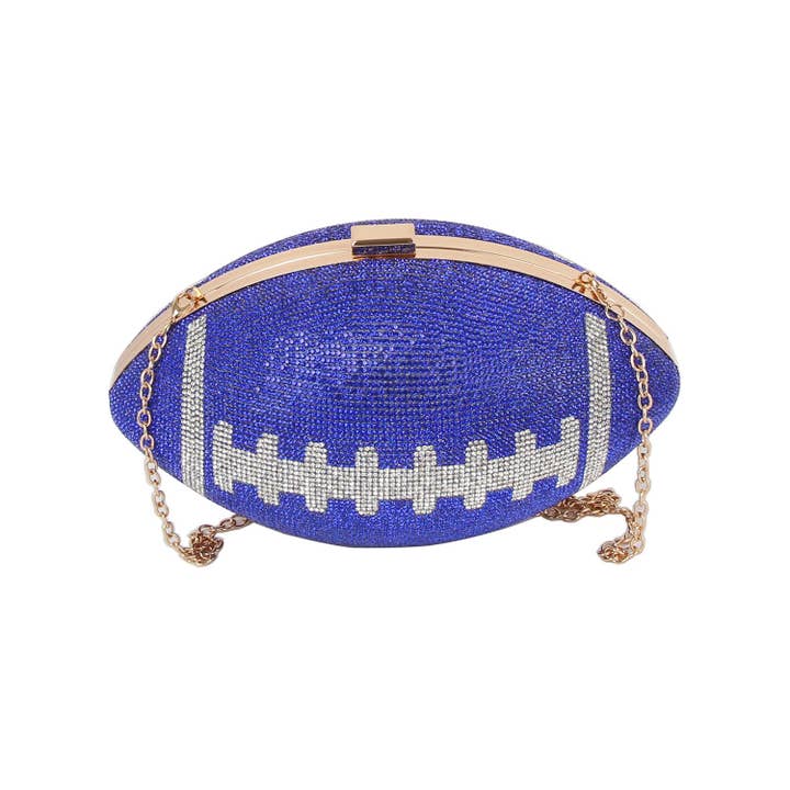 Handbag Factory Corp - Wholesale Clutch Bag - Women's - Rhinestone Studded Football Bag