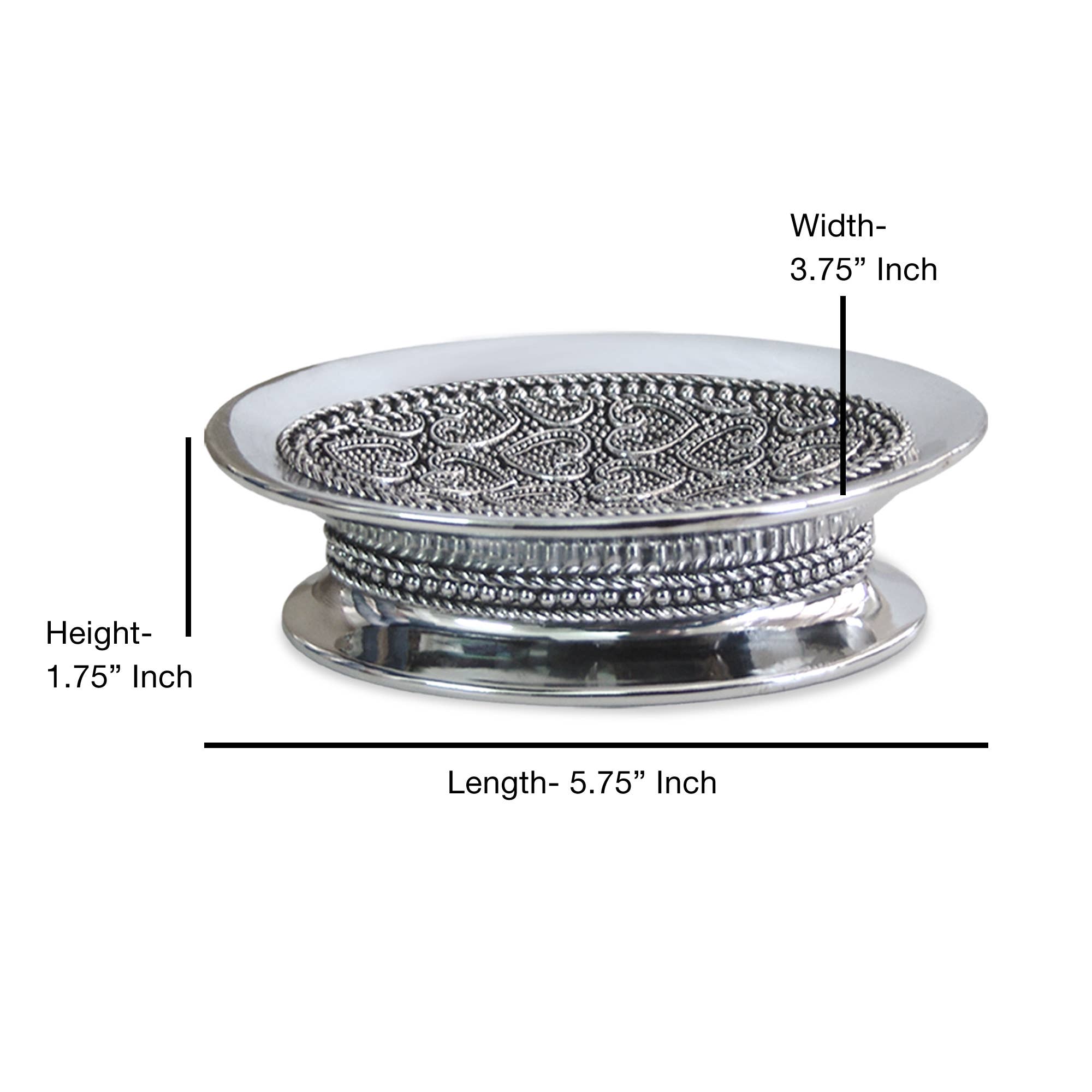 nu steel – Großhandel Badeseifenschale – Seifenschale mit Perlen in Herzform aus metallischem Kunstharz und Metall3