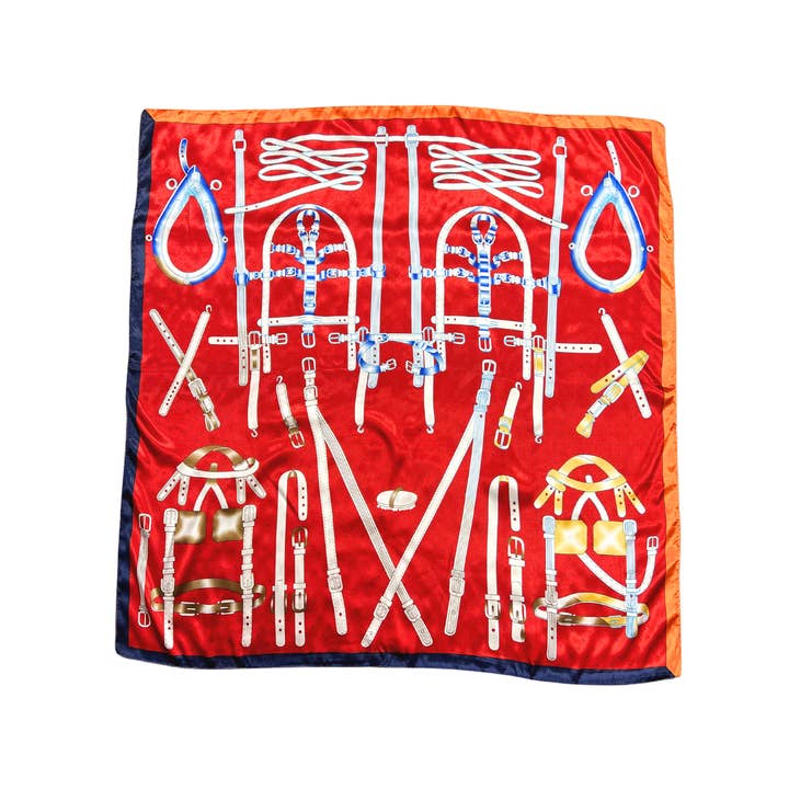 Lili Scarves - Wholesale Scarf – Women's - Belt Pattern Silk Touch Square Scarf5