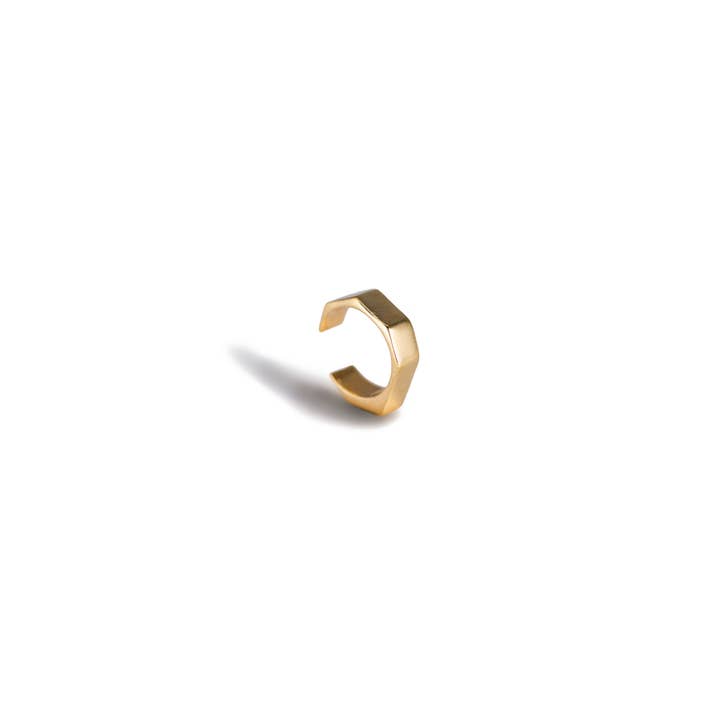 Gamme blanche – Großhandel Cocktail-/Statement-Ring – ECROU - Ohrring aus 14 Karat vergoldetem Silber