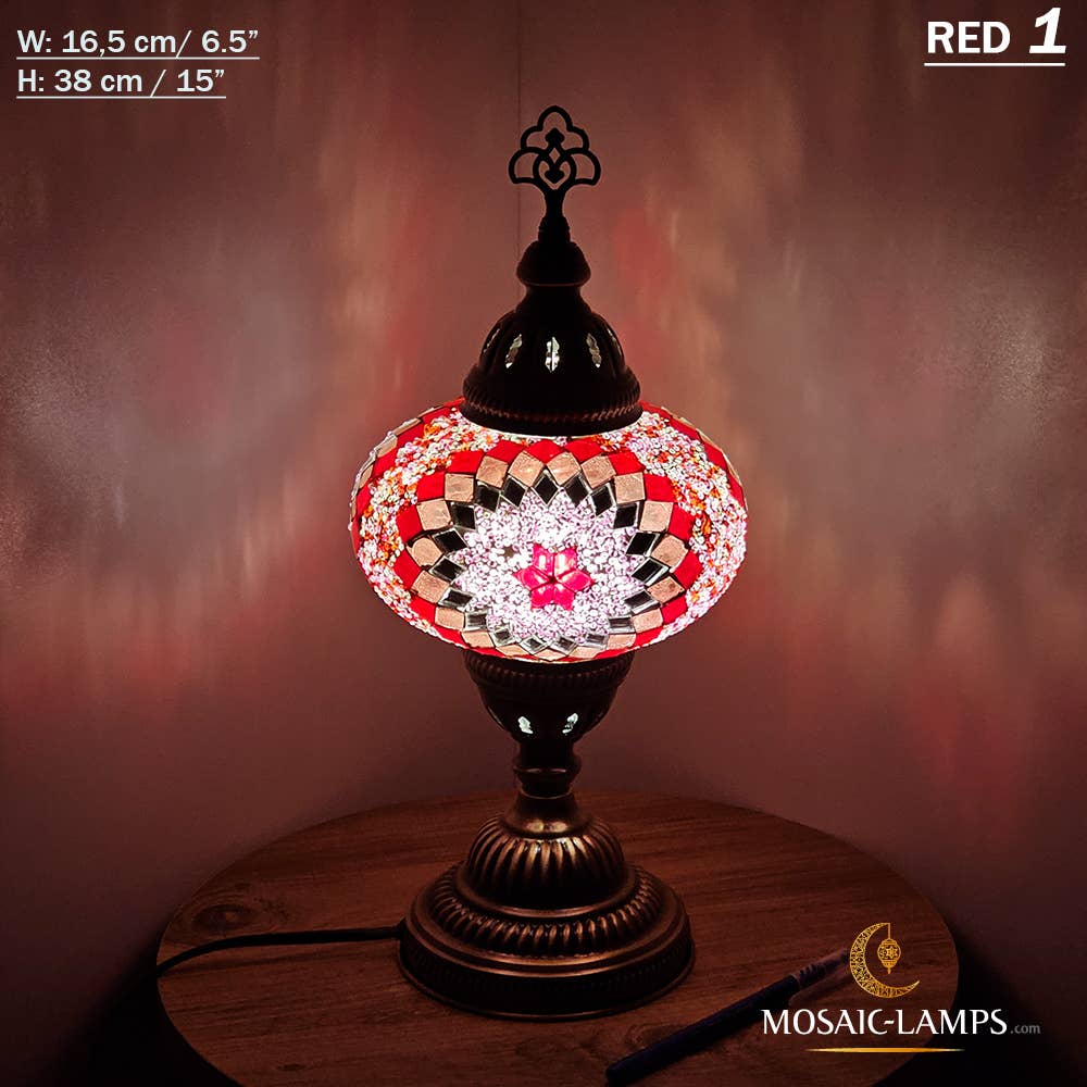 Mosaic Lamps - Vendita all'ingrosso Lampada da scrivania/d'accento - Lampada da tavolo grande a globo con mosaico turco, Marrakec, oltre 10 colori75
