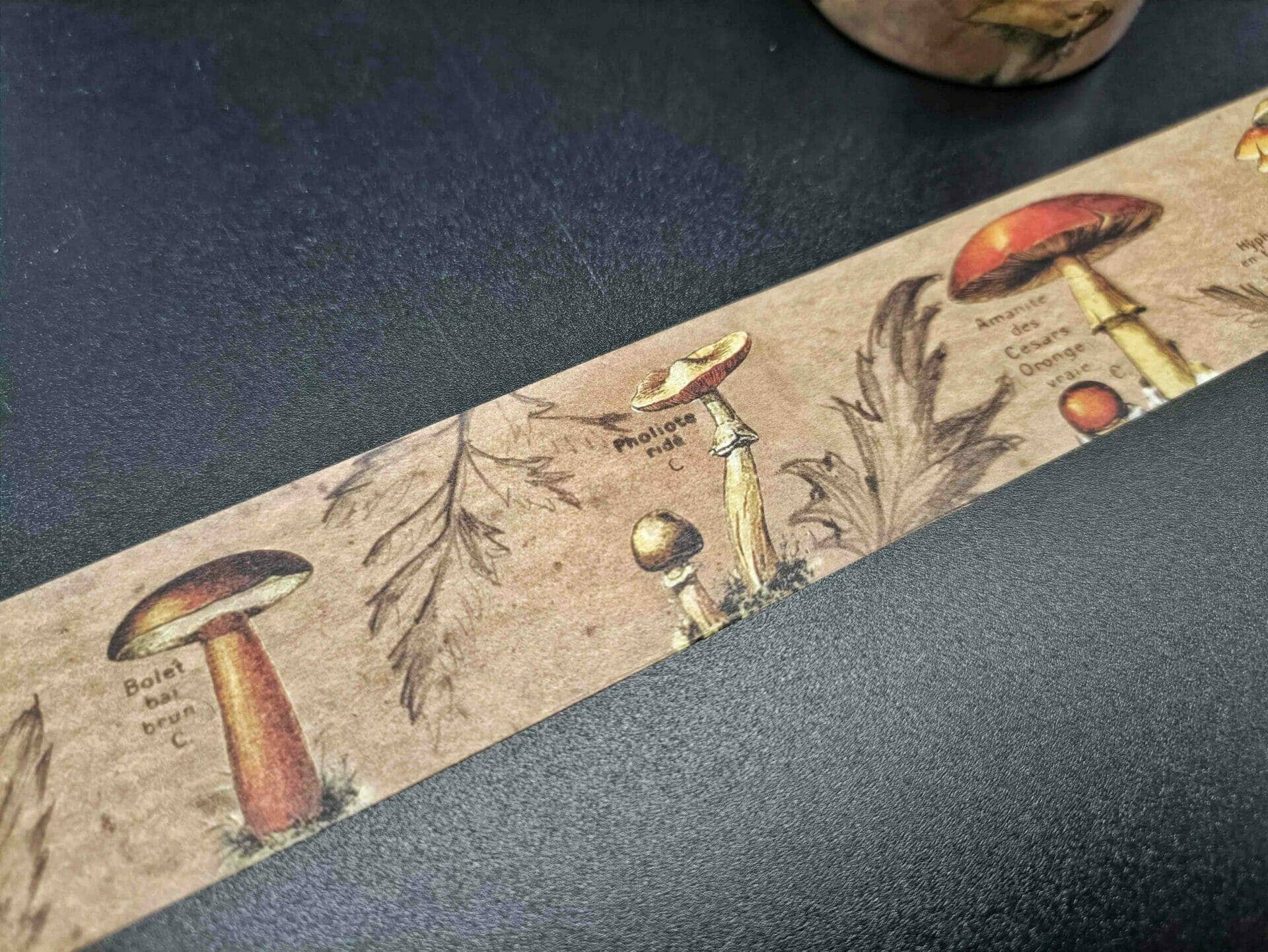 CoraCreaCrafts - Vente Rubans adhésifs Washi - Ruban adhésif Washi Vintage Mushrooms3