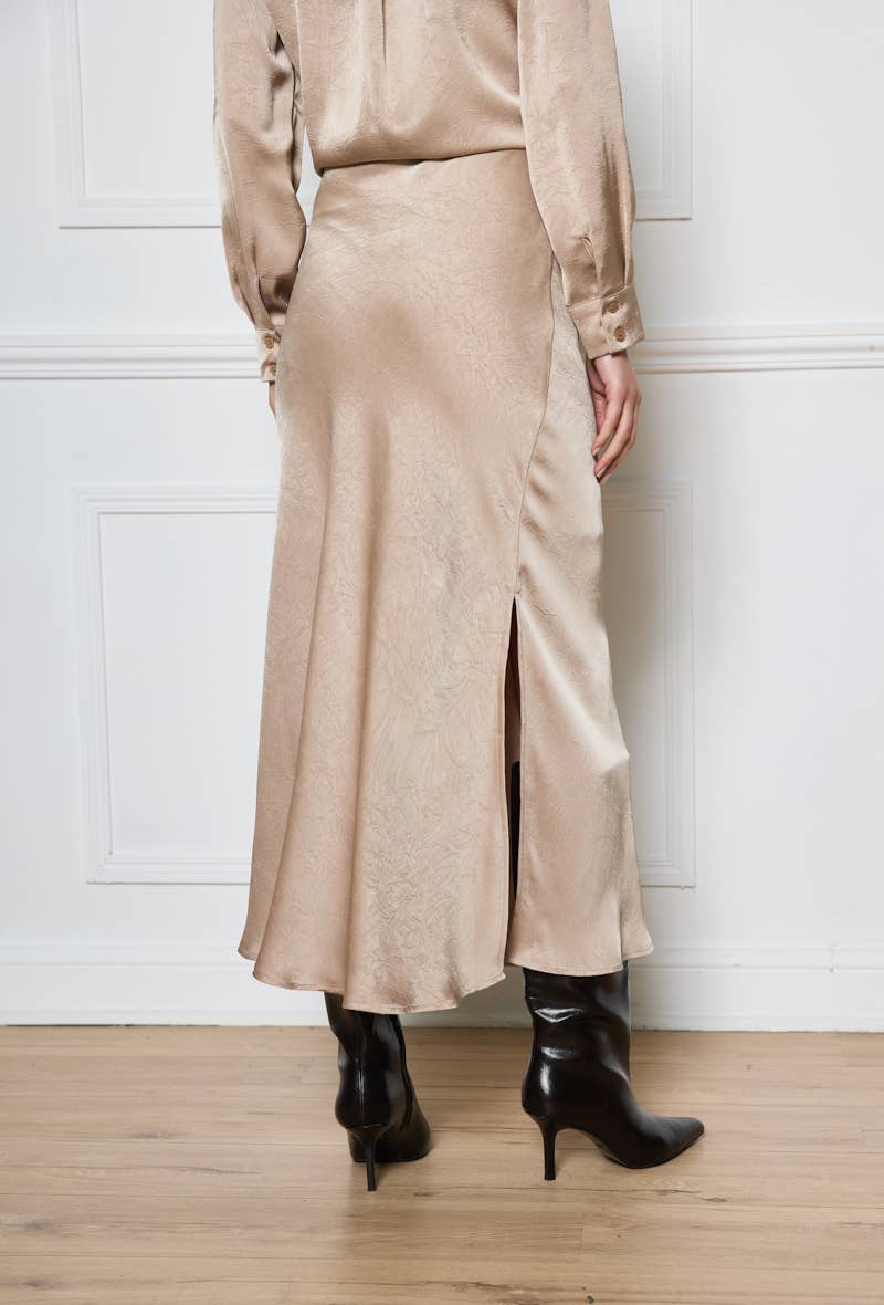 LULUMARY - Vente Jupe – femme - Jupe satinée SK85619