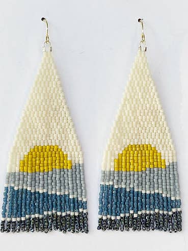 Ocean Sunrise Fringe Earrings for wholesale by uncommon milkweed