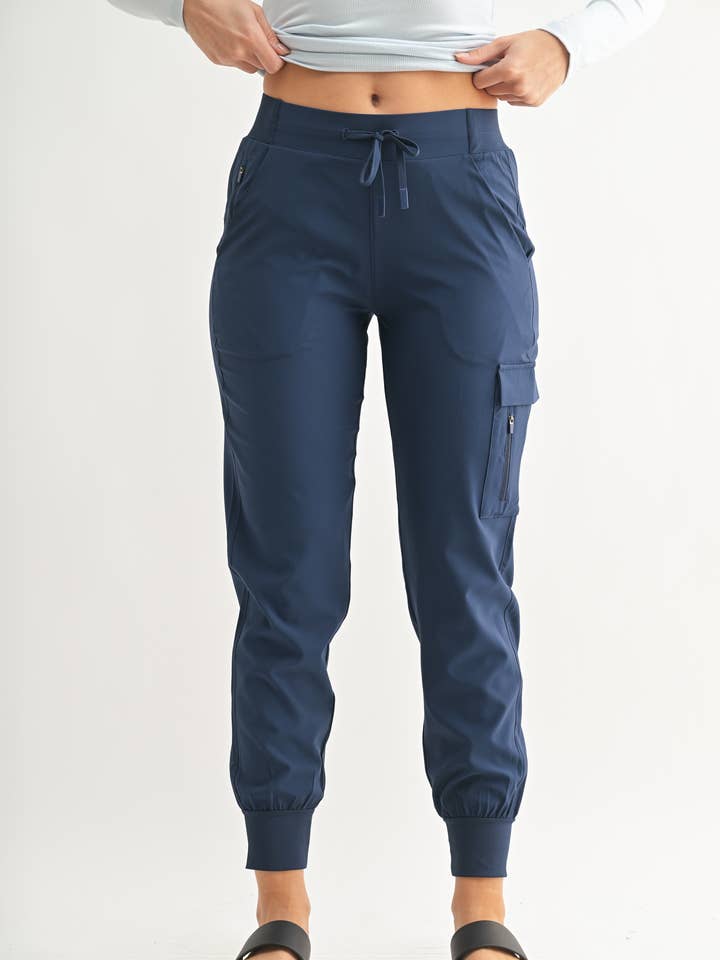 Mono B - Wholesale Athletic Sweatpants/Joggers - Women's - High-Waisted Capri Active Joggers with Pockets