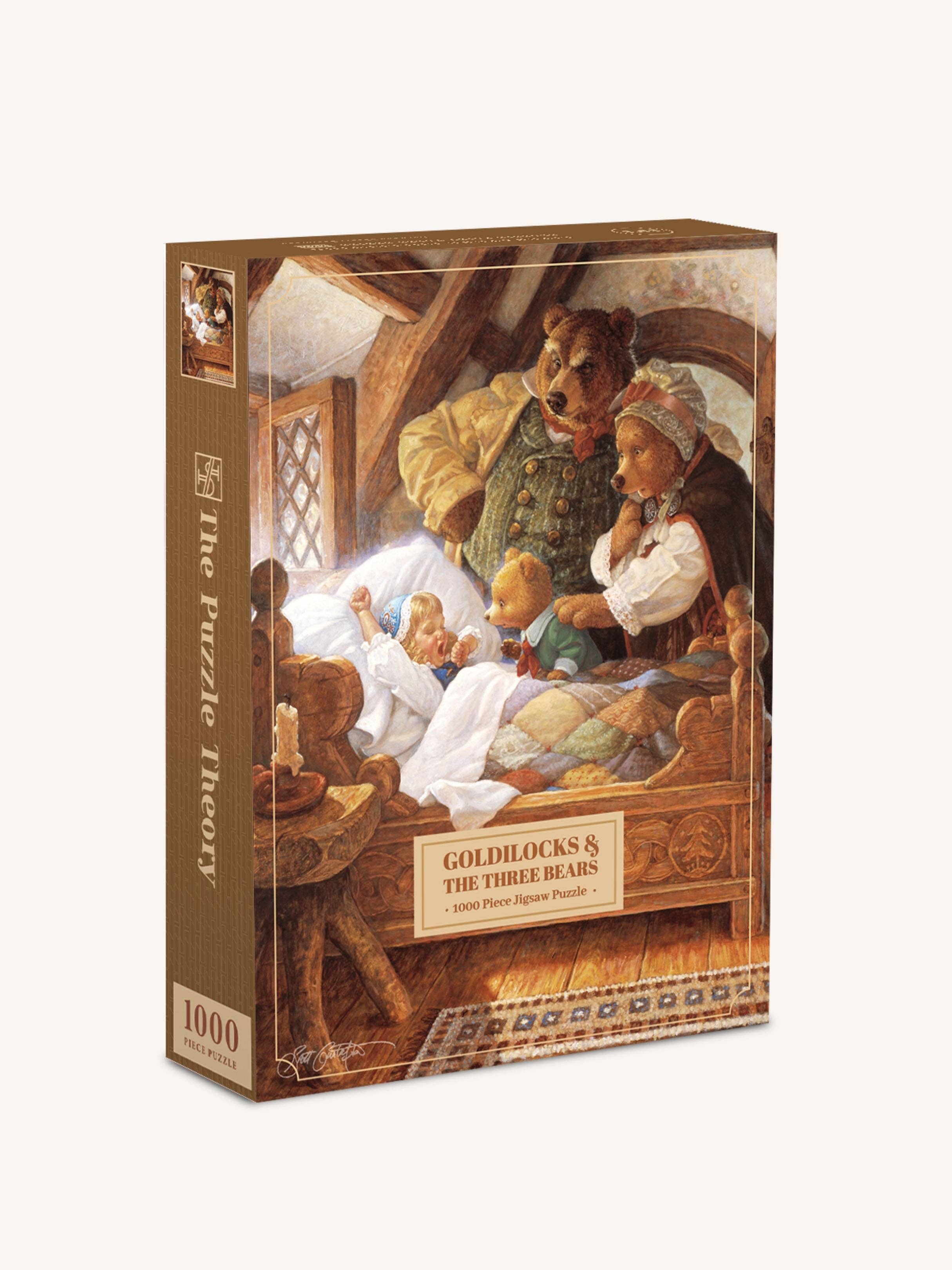 The Puzzle Theory - Wholesale Puzzel - Volwassene - Scott Gustafson Goudlokje en de Drie Beren - Puzzel van 1000 Stukjes2