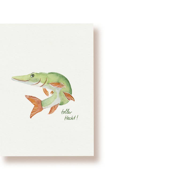 Grande luccio | Cartolina per la vendita all'ingrosso da parte di tucán y limón