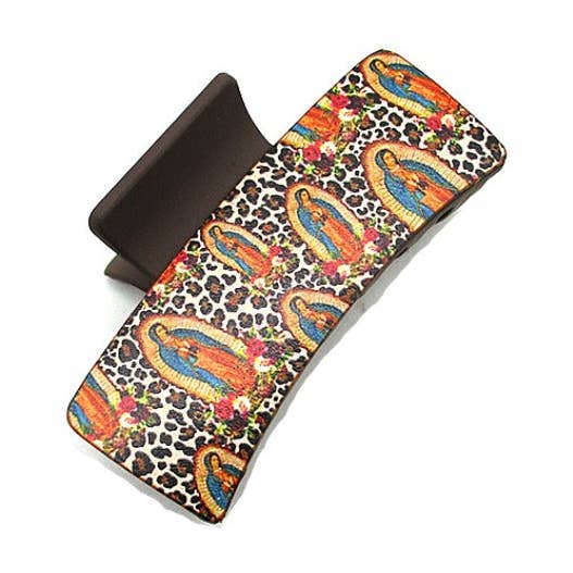 LADY GUADALUPE DESIGN HAIR CLAW for wholesale by Snowing West