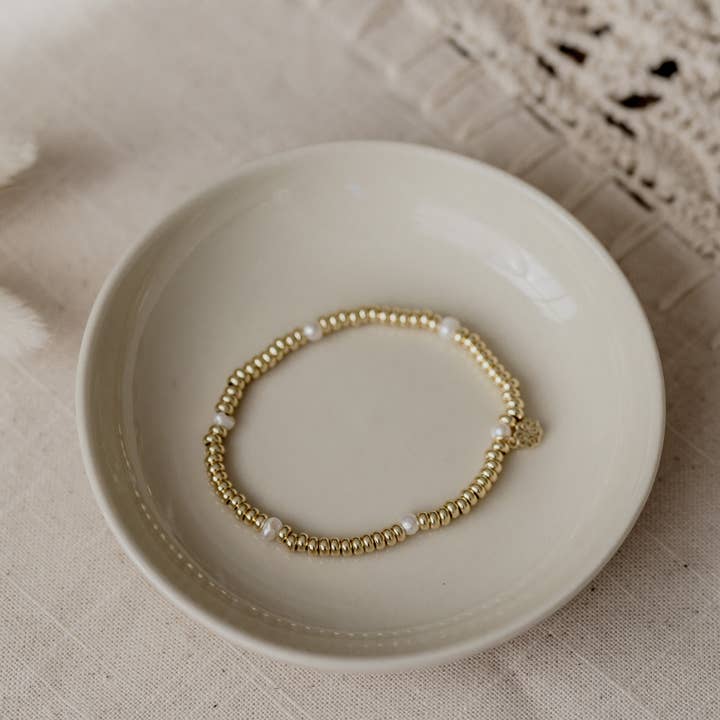 Trixie Bracelet-White Pearl for wholesale by Glee Jewelry
