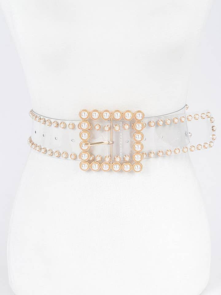Cinturón Transparente Talla Grande con Hebilla de Piedras para venta al por mayor de CC Wholesale Clothing