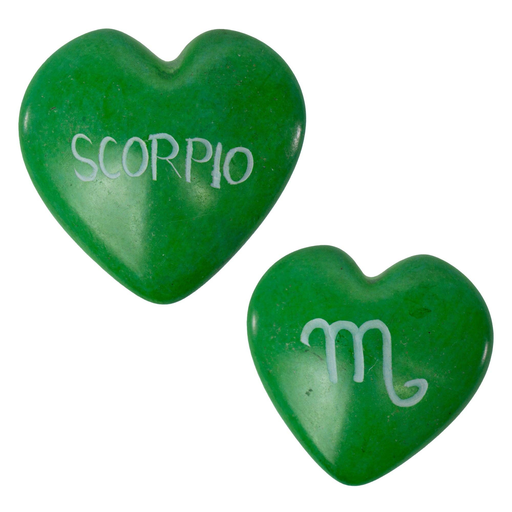 Global Crafts – wholesale Decorative tabletop object – Display Set of Zodiac Soapstone Hearts, 12 Zodiacs plus Display Bowl12