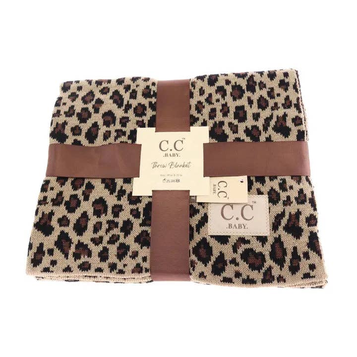 Coperta con motivo leopardato BABY C.C BBL80 per la vendita all'ingrosso da parte di C.C Beanie