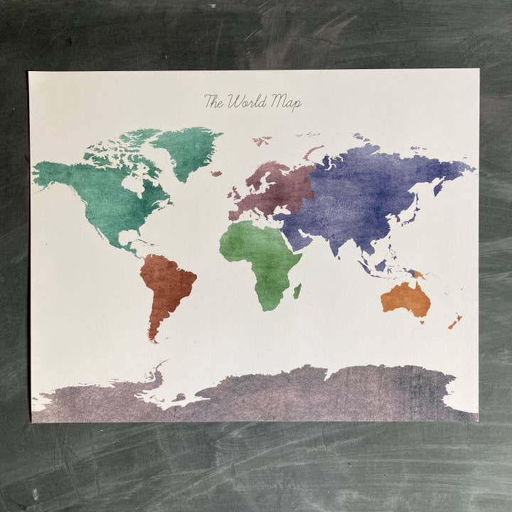 Póster Mapa del mundo para venta al por mayor de Pip & J Papery