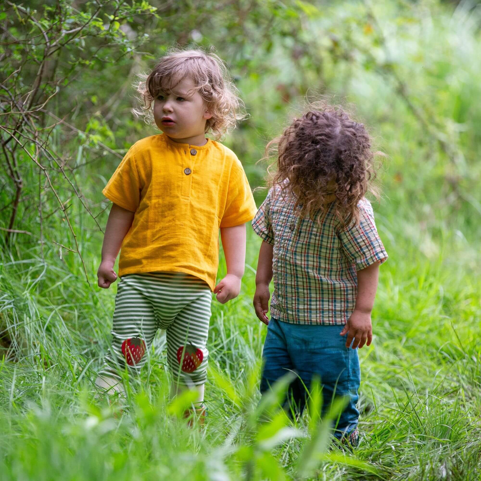 Strawberries Knee Patch Striped Joggers for wholesale on Faire7