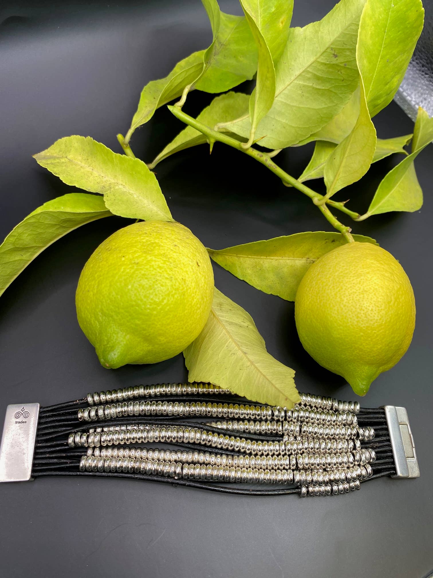 Trades by Haim Shahar - Wholesale Beaded Bracelet - Style & Substance Black Leather Bead Bracelet5