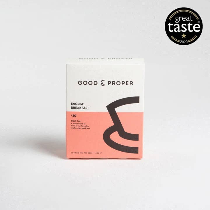 Good & Proper Tea - Wholesale Tea Bags - English Breakfast Teabags x 15 - Black Tea