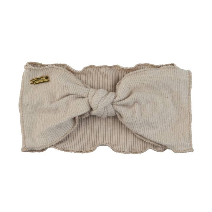 ÉCHARPE NŒUD EN CÔTES BROSSÉES pour la vente par Heirlooms New York