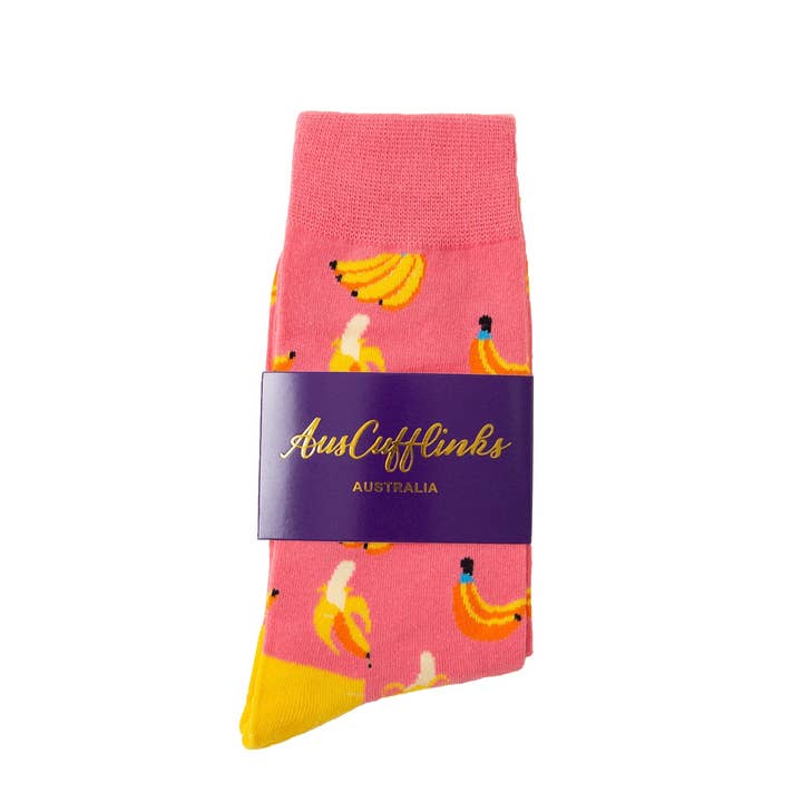 AusCufflinks - Wholesale Socks – Unisex - Banana Pink Socks7