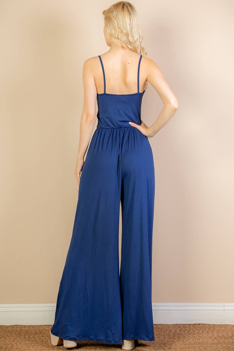 CAPELLA APPAREL - Wholesale Jumpsuit - Women's - Button Front Wide Leg Jumpsuit16