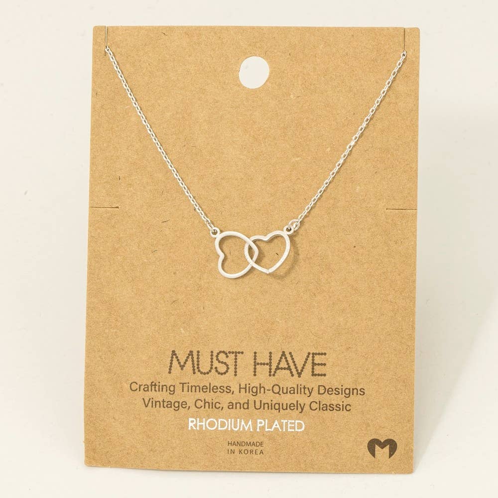 Fame Accessories - Wholesale Pendant/Charm Necklace - Gold Dipped Heart Link Charm Necklace7