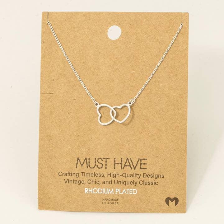 Fame Accessories - Wholesale Pendant/Charm Necklace - Gold Dipped Heart Link Charm Necklace7