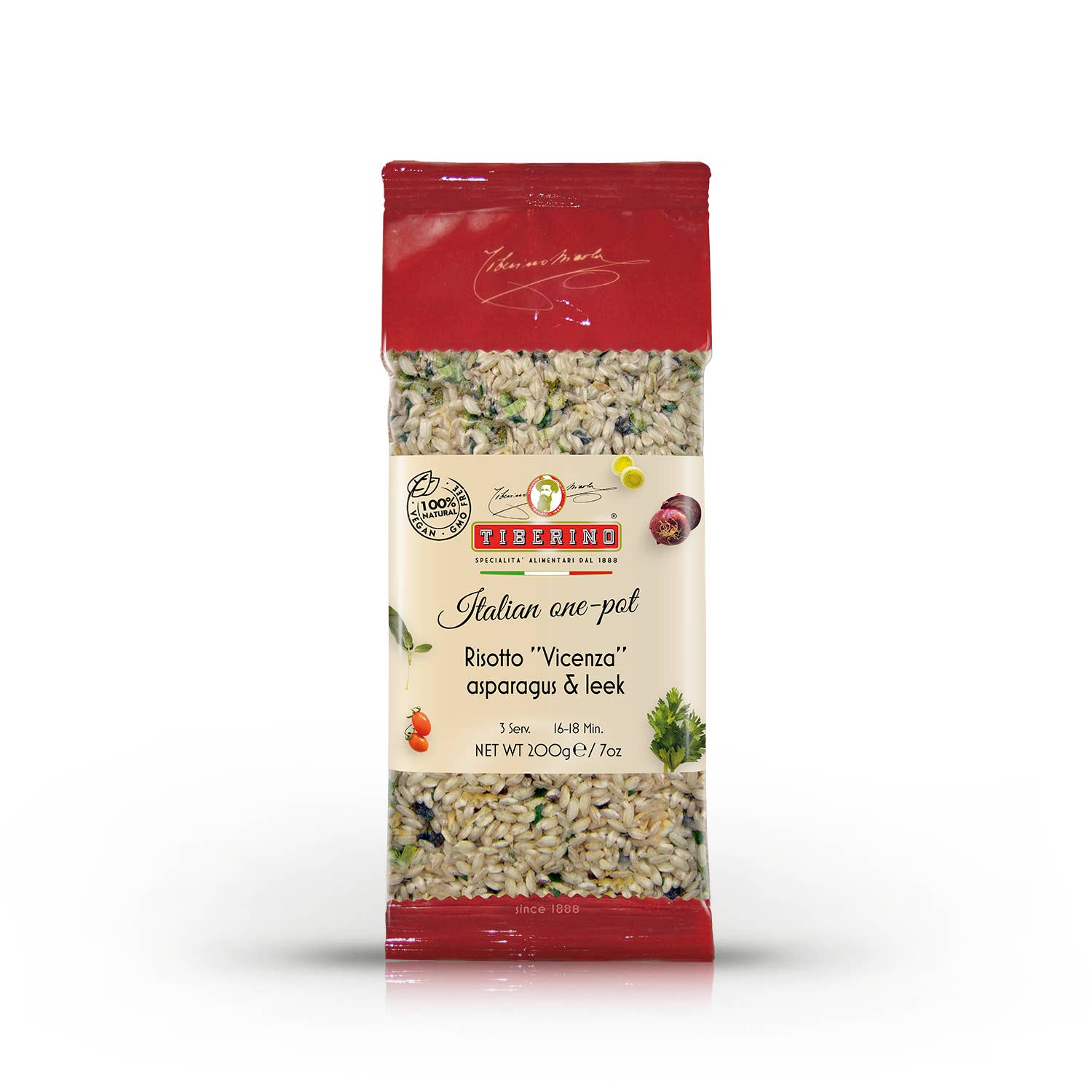 Tiberino - Vente Riz pour risotto - Risotto aux asperges et poireaux prêt à cuire