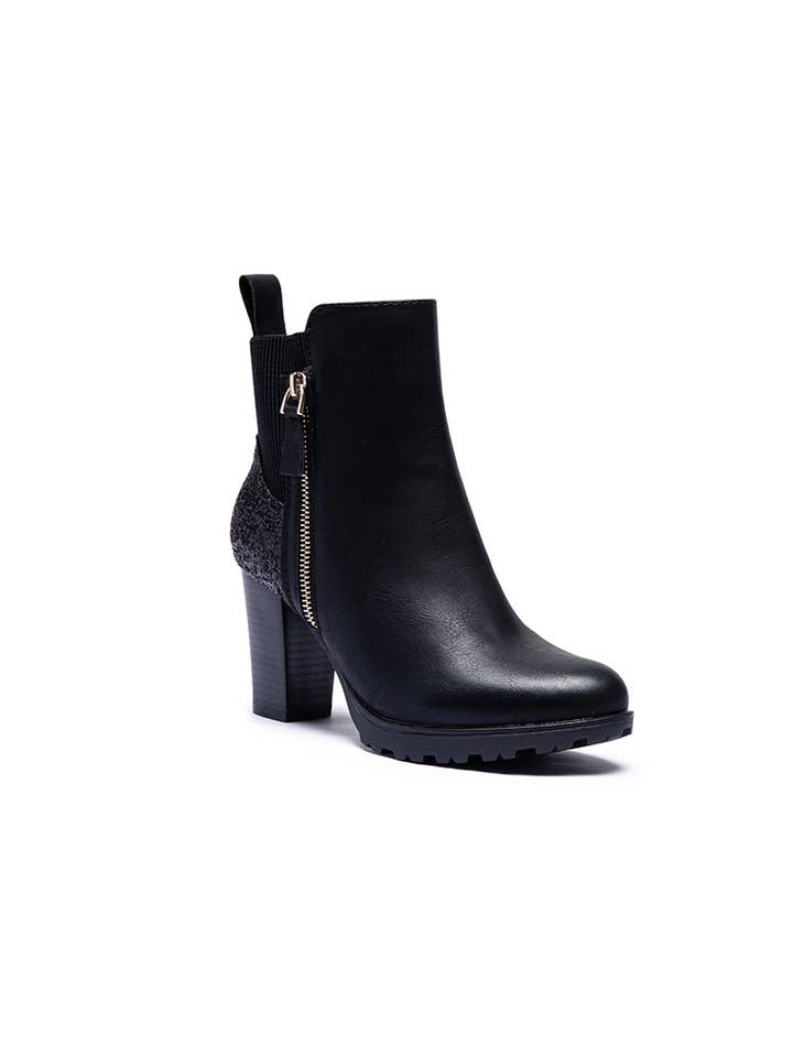 LADY GLORY - Wholesale Booties - Women's - Heeled Boot With Sequins And Side Zipper10