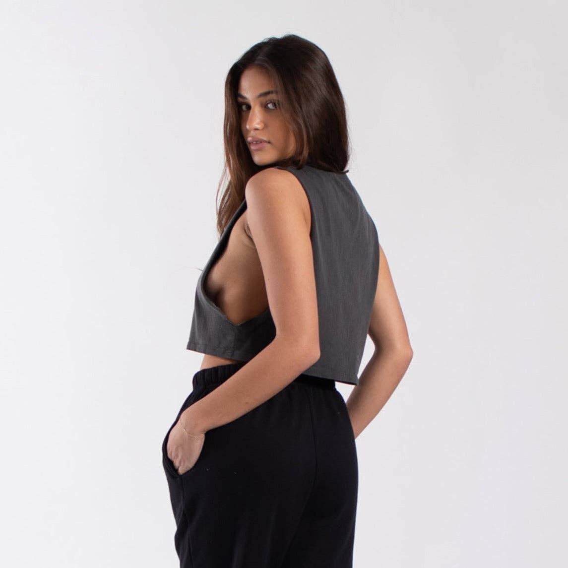 OTL Apparel - Wholesale Tank Top - Women's - 0921GD - Women's Garment Dyed Cropped Muscle Tank1