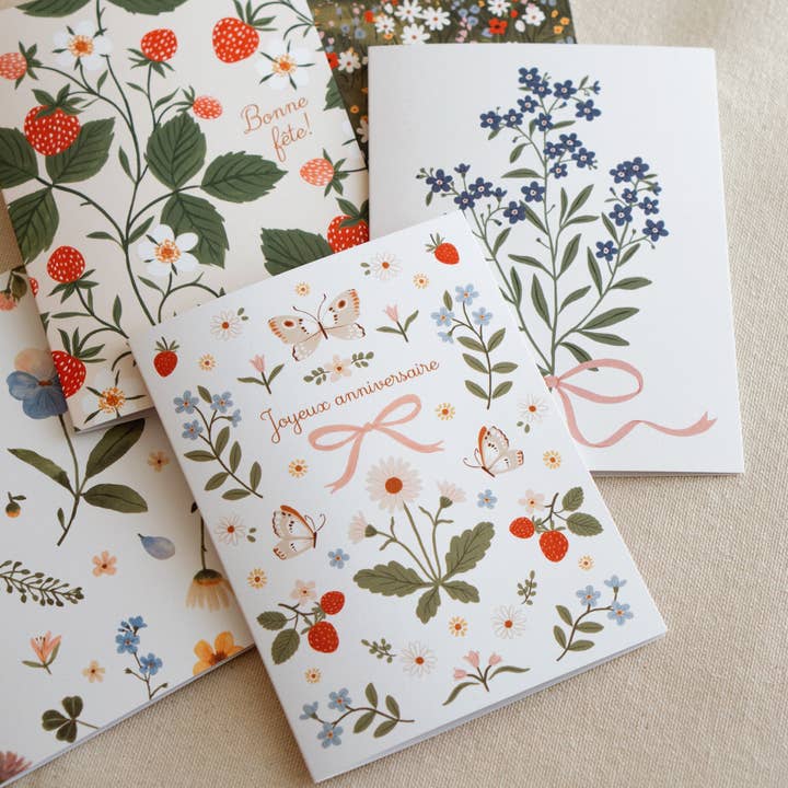 Papier Fleuri Co. - Wholesale Birthday Card - Coquette "Joyeux anniversaire" | Greeting Card1