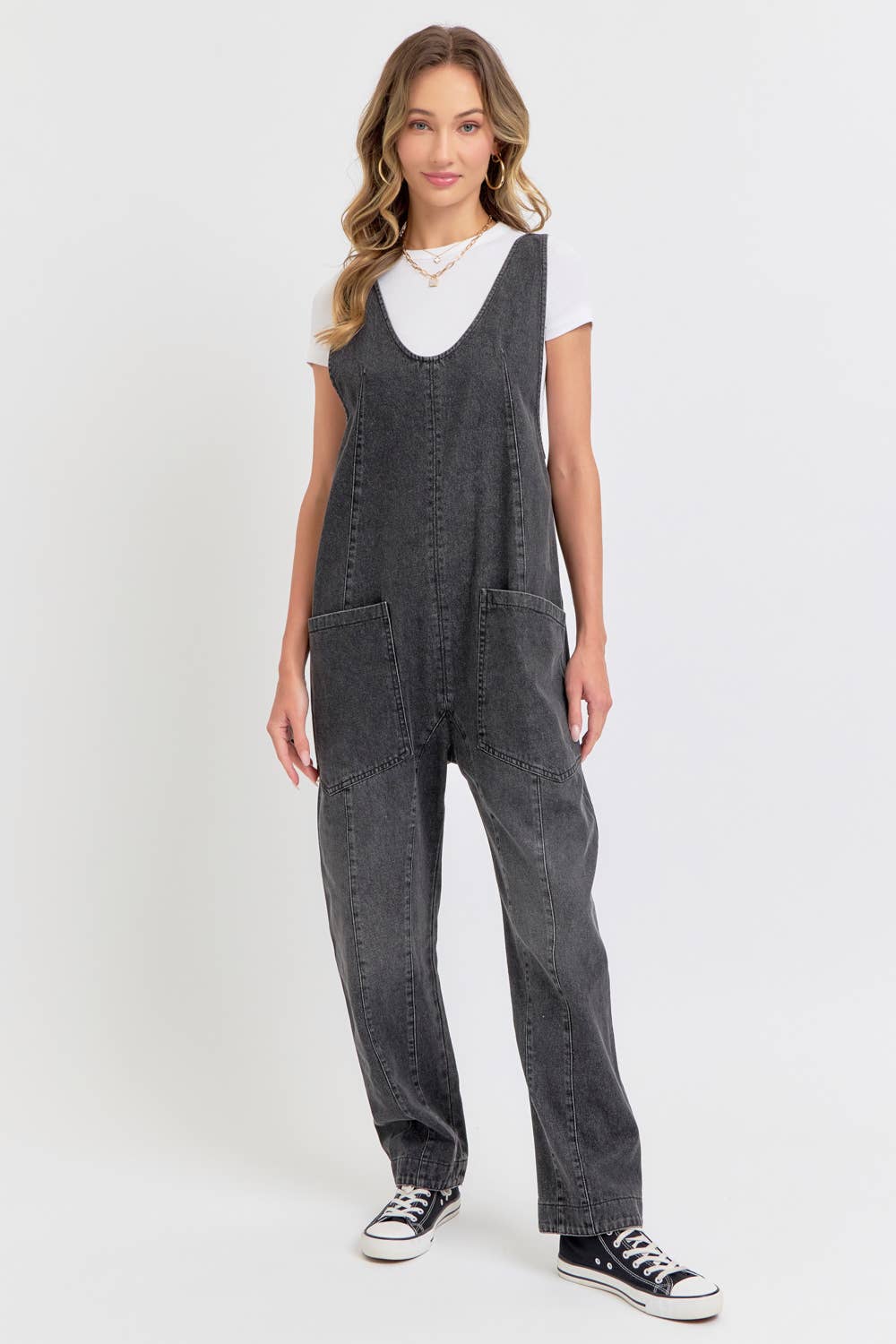 Sweet Lovely by Jen - Wholesale Jumpsuit - Women's - BESTSELLER ONE-AND-DONE DENIM JUMPSUIT30