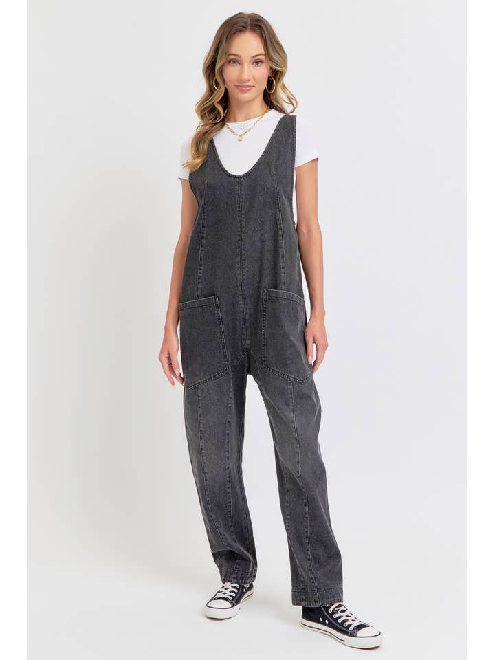 Sweet Lovely by Jen - Wholesale Jumpsuit - Women's - BESTSELLER ONE-AND-DONE DENIM JUMPSUIT30