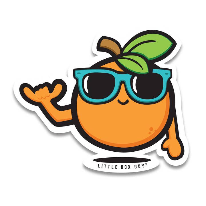Orange Sticker for wholesale by Little Box Guy®