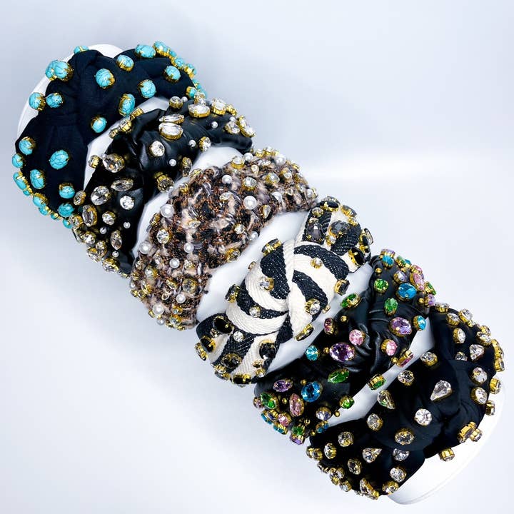 Brittyland - Wholesale Fashion Headband - Women's - Luxury Winter Headbands - Holiday Headbands - Black Headband