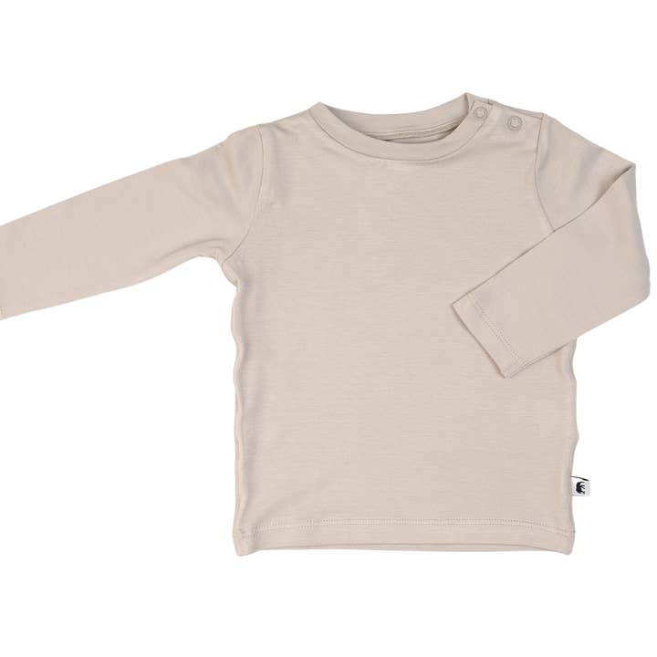 Maglietta a Maniche Lunghe per Bambini in Bambù - GRIGIO per la vendita all'ingrosso da parte di Les Enfants